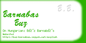barnabas buz business card